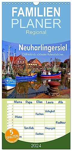 Familienplaner 2024 - Neuharlingersiel - Ostfrieslands schönstes Hafenstädtchen mit 5 Spalten (Wandkalender, 21 cm x 45 cm) CALVENDO