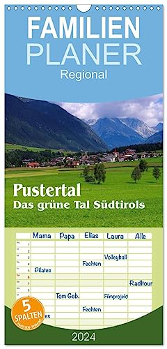 Familienplaner 2024 - Pustertal - Das grüne Tal Südtirols mit 5 Spalten (Wandkalender, 21 cm x 45 cm) CALVENDO
