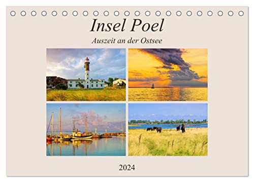 Insel Poel - Auszeit an der Ostsee (Tischkalender 2024 DIN A5 quer), CALVENDO Monatskalender von CALVENDO