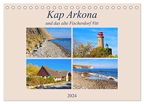 Kap Arkona und das alte Fischerdorf Vitt (Tischkalender 2024 DIN A5 quer), CALVENDO Monatskalender von CALVENDO