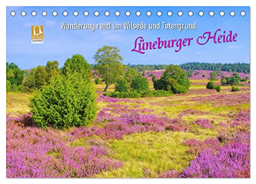 Lüneburger Heide - Wanderung rund um Wilsede und Totengrund (Tischkalender 2024 DIN A5 quer), CALVENDO Monatskalender von CALVENDO