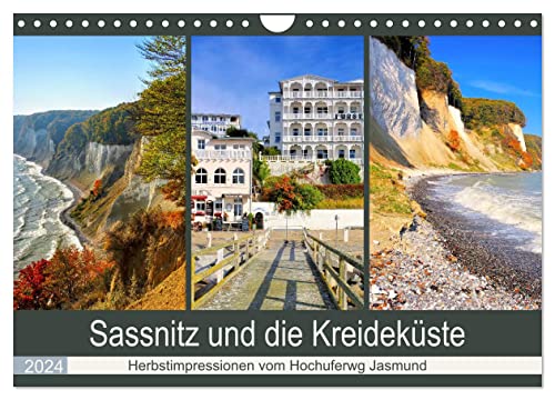 Sassnitz und die Kreideküste - Herbstimpressionen vom Hochuferweg Jasmund (Wandkalender 2024 DIN A4 quer), CALVENDO Monatskalender von CALVENDO
