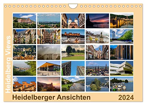 Heidelberg Views - Heidelberger Ansichten (Wandkalender 2024 DIN A4 quer), CALVENDO Monatskalender von CALVENDO