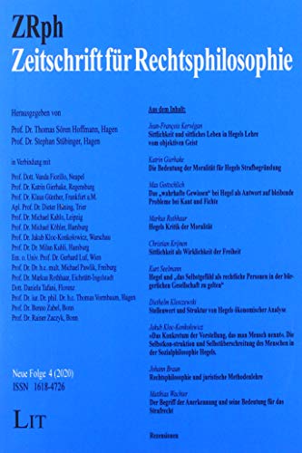 Zeitschrift für Rechtsphilosophie: Neue Folge 4/2020 von LIT Verlag