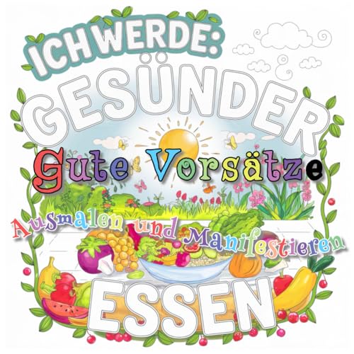 Gute Vorsätze Ausmalen und Manifestieren: Motivierendes Ausmalbuch für mehr Achtsamkeit und ein erfülltes Leben. Neujahrsvorsätze kreativ gestalten und visualisieren. von Independently published