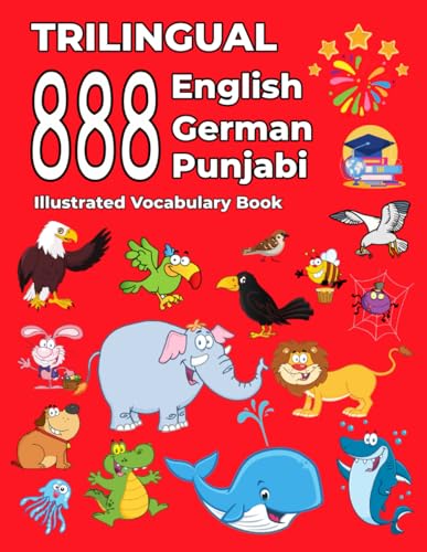 Trilingual 888 English German Punjabi Illustrated Vocabulary Book: Colorful Edition von Independently published