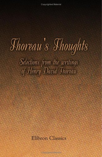 Thoreau's Thoughts von Adamant Media Corporation