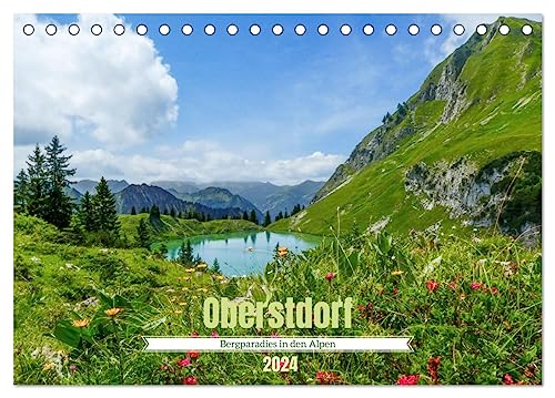 Oberstdorf - Bergparadies in den Alpen (Tischkalender 2024 DIN A5 quer), CALVENDO Monatskalender von CALVENDO