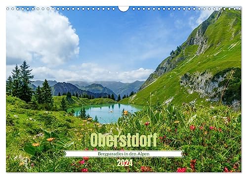 Oberstdorf - Bergparadies in den Alpen (Wandkalender 2024 DIN A3 quer), CALVENDO Monatskalender von CALVENDO