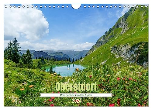 Oberstdorf - Bergparadies in den Alpen (Wandkalender 2024 DIN A4 quer), CALVENDO Monatskalender von CALVENDO