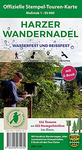 Harzer Wandernadel: 111 Touren zu 222 Stempelstellen - Die offizielle Touren-Karte