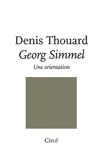 Georg Simmel - Une orientation von CIRCE