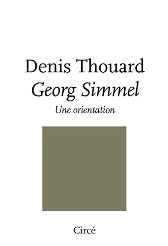 Georg Simmel - Une orientation Georg Simmel - Une orientation von CIRCE