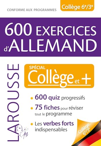 600 exercices d'allemand, spécial collège von LAROUSSE