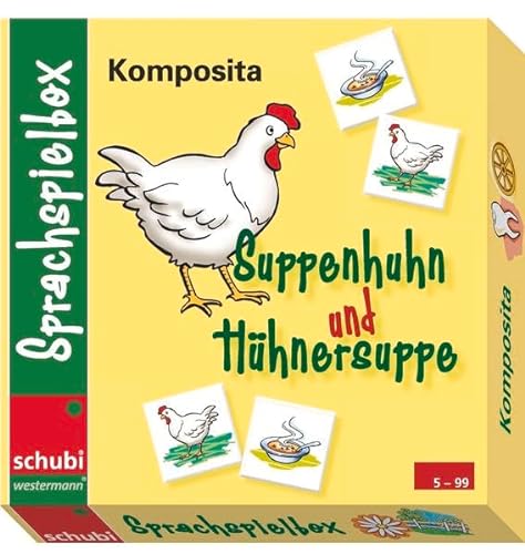 Sprachspielbox: Komposita - Suppenhuhn und Hühnersuppe (Sprachspielboxen) von SCHUBI Lernmedien