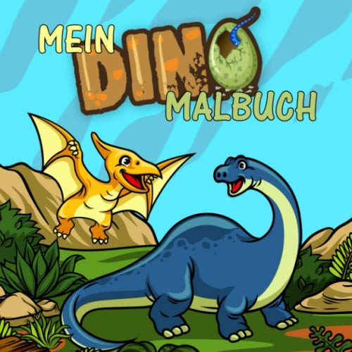 Mein Dino Malbuch: Enthält viele Motive zum Ausmalen und spannende Dinosaurier-Rätsel | für Dino-Fans ab 2 Jahren von Independently published