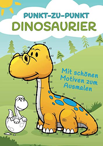 Punkt-zu-Punkt: Motive zum Verbinden und Ausmalen für Kinder: Die große Dino-Edition | Das perfekte Geschenk für alle Kids und Zahlenfreunde