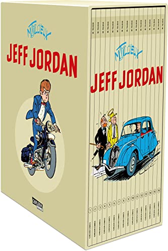 Jeff Jordan-Schuber: Limitierte Gesamtausgabe mit allen 16 Bänden der humorvollen Krimi-Comic-Serie über einen französischen Privatdetektiv der 50er Jahre Jeff Jordan-Schuber: Limitierte Gesamtausgabe mit allen 16 Bänden der humorvollen Krimi-Comic-Serie über einen französischen Privatdetektiv der 50er Jahre