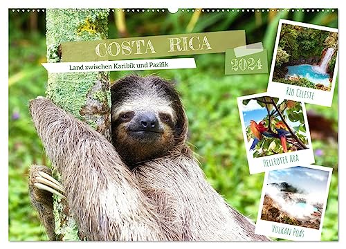 Costa Rica - Land zwischen Karibik und Pazifik (Wandkalender 2024 DIN A2 quer), CALVENDO Monatskalender
