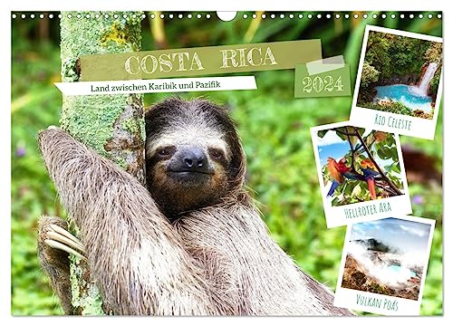 Costa Rica - Land zwischen Karibik und Pazifik (Wandkalender 2024 DIN A3 quer), CALVENDO Monatskalender