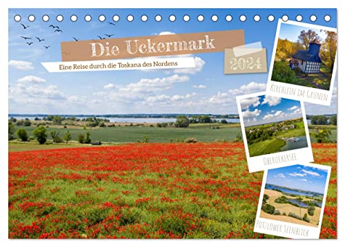 Die Uckermark - Eine Reise durch die Toskana des Nordens (Tischkalender 2024 DIN A5 quer), CALVENDO Monatskalender von CALVENDO