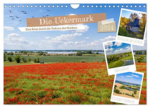 Die Uckermark - Eine Reise durch die Toskana des Nordens (Wandkalender 2024 DIN A4 quer), CALVENDO Monatskalender von CALVENDO