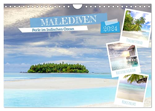Malediven, Perle im Indischen Ozean (Wandkalender 2024 DIN A4 quer), CALVENDO Monatskalender von CALVENDO