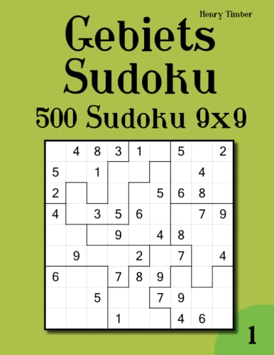 Gebiets Sudoku: 500 Sudoku 9x9