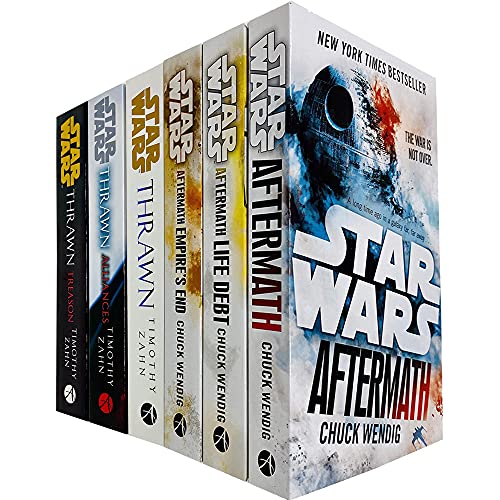 Star Wars Thrawn Series & Aftermath Trilogy 6 Books Collection Set by Timothy Zahn, Chuck Wendig (Thrawn, Alliances, Treason, Aftermath, Life Debt, Empires End)