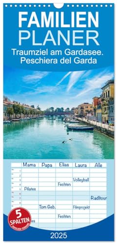 Familienplaner 2025 - Traumziel am Gardasee. Peschiera del Garda mit 5 Spalten (Wandkalender, 21 cm x 45 cm), CALVENDO von CALVENDO