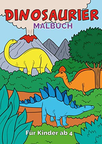 Dinosaurier Malbuch für Kinder ab 4: 50 Dino Illustrationen Mit Hintergrundwissen. Ideal als Geschenk für Jungen & Mädchen. Mit BONUS Download-Link aller Bilder. von Independently published
