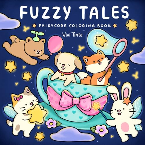 Fuzzy Tales: Fairycore Coloring Book for Adults & Teens Featuring Adorable Animals Characters (Fuzzy Friends Coloring, Band 5) von Independently published