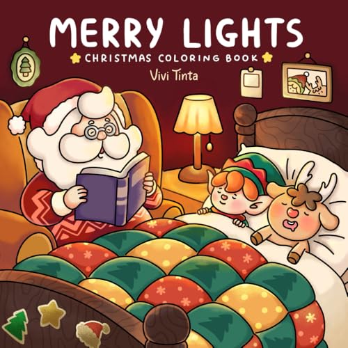 Merry Lights: Christmas Coloring Book for Adults & Teens Featuring Festive Holiday Winter Designs von Independently published