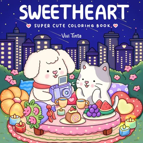 Sweetheart: Coloring Book for Adults & Teens Featuring Adorable Animals Valentines von Independently published