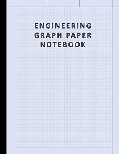 Engineering Graph Paper: 8.5 x 11 inches, 110 pages/55 Sheets | Cream Paper | Engineering Computation Grid Paper Notebook | Quadrille 5 X 5 Quad Ruled Book | 5 Squares per Inch | Blue Cover