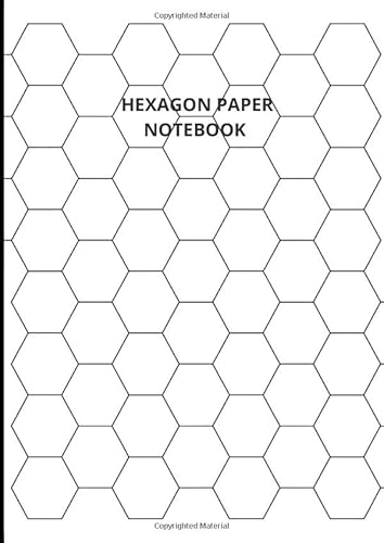 Hexagon Paper Notebook: 100 Pages | A4 | Hexagonal Large Grid Graph Paper Journal | Suitable For Game Maps, Drawing Carbon Chains, Quilting, Organic ... Patchwork pattern design, etc. | Hex Paper