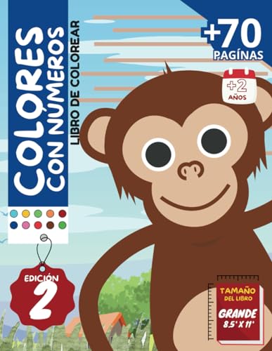 Colores con Números: Un libro para colorear.: Potencia tus habilidades mientras coloreas siguiendo los números. - 04/04/2024 (Colección Tizben - Animales, Band 3) von Independently published