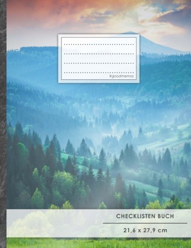Checklisten-Buch: DIN A4 • 70+ Seiten, Softcover, Register, "Bergsteiger" • #GoodMemos • 18 Checkboxen + Platz für Notizen/Seite (inkl. Register mit Datum uvm.) von #GoodMemos