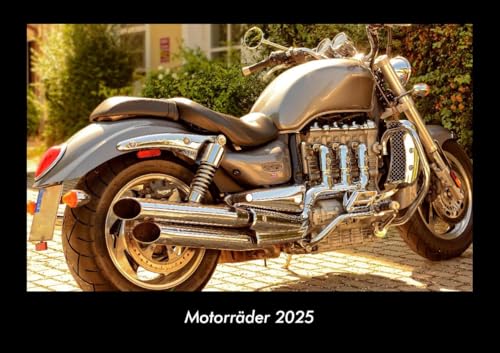 Motorräder 2025 Fotokalender DIN A3: Monatskalender mit Bild-Motiven von Autos, Eisenbahn, Flugzeug und Schiffen von Vero Kalender