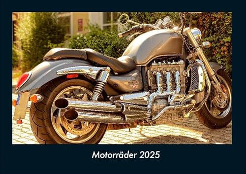 Motorräder 2025 Fotokalender DIN A4: Monatskalender mit Bild-Motiven von Autos, Eisenbahn, Flugzeug und Schiffen von Vero Kalender