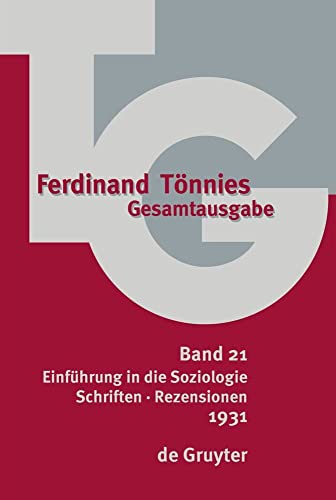 1931: Einführung in die Soziologie. Schriften · Rezensionen (Gesamtausgabe (TG))