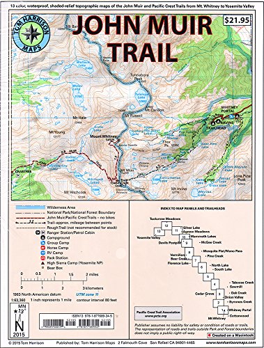 Map-pack of the John Muir Trail