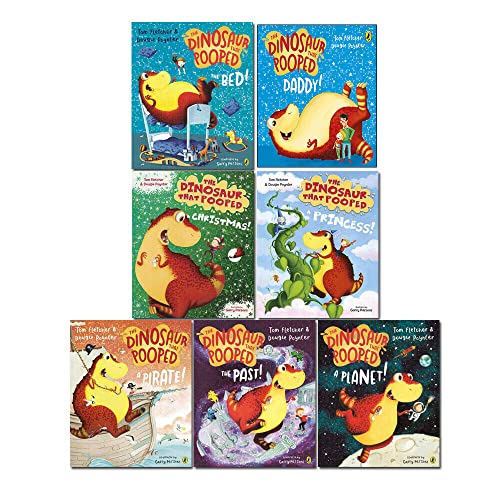 Dinosaur that pooped 7 books collection set by tom fletcher