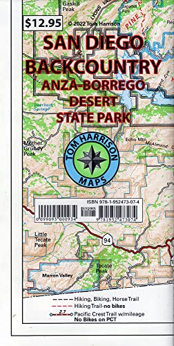San Diego Backcountry Anza Borrego Desert Map (English and Gujarati Edition)