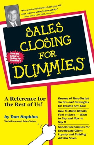 Sales Closing For Dummies (For Dummies Series) von For Dummies