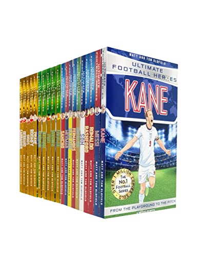 Ultimate & Classic Football Heroes Collection 20 Books Set Pack Kane, Neymar, Ronaldo, Hazard, Lukaku, Messi, Bale, Aguero, Coutinho, Sanchez, Ronaldo, Maradona, Figo, Beckham