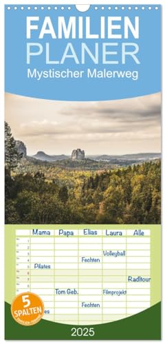 Familienplaner 2025 - Mystischer Malerweg mit 5 Spalten (Wandkalender, 21 cm x 45 cm), CALVENDO von CALVENDO