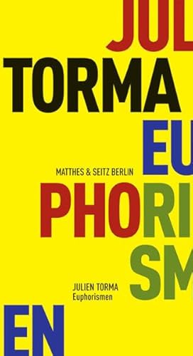 Euphorismen (Fröhliche Wissenschaft) von Matthes & Seitz Berlin