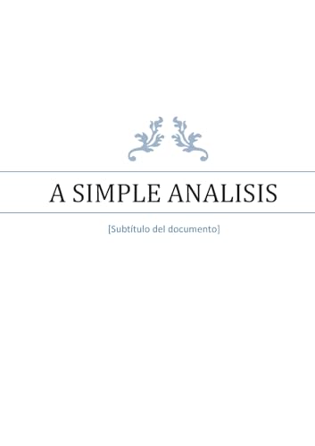A simple analysis A simple analysis von BoD – Books on Demand – Spanien