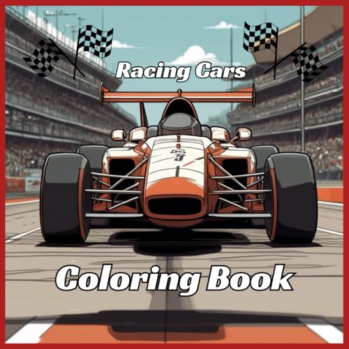 Racing Cars Coloring Book: Have fun coloring with this race car book! It includes 35 illustrations of classic and modern cars, with simple, easy-to-color lines—perfect for young artists. von Independently published